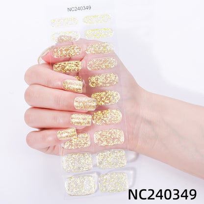 Glitter-Finish Nagel-Wickel