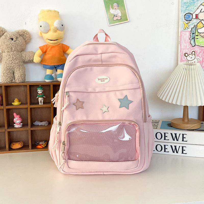Trendy Stern-Applikation Rucksack
