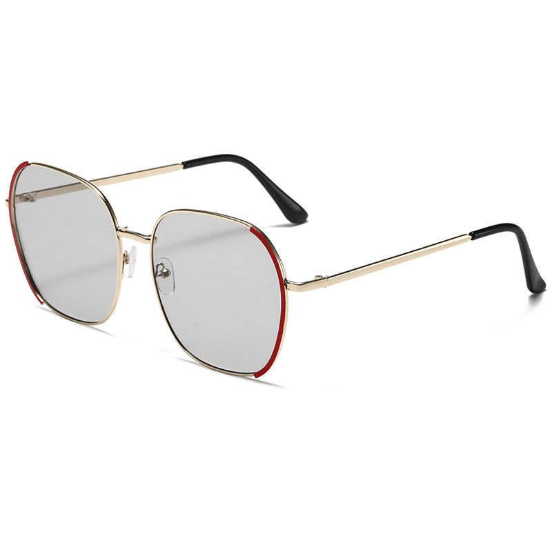 Damen Große quadratische Sonnenbrille mit hochwertigem Metallrahmen Brehn