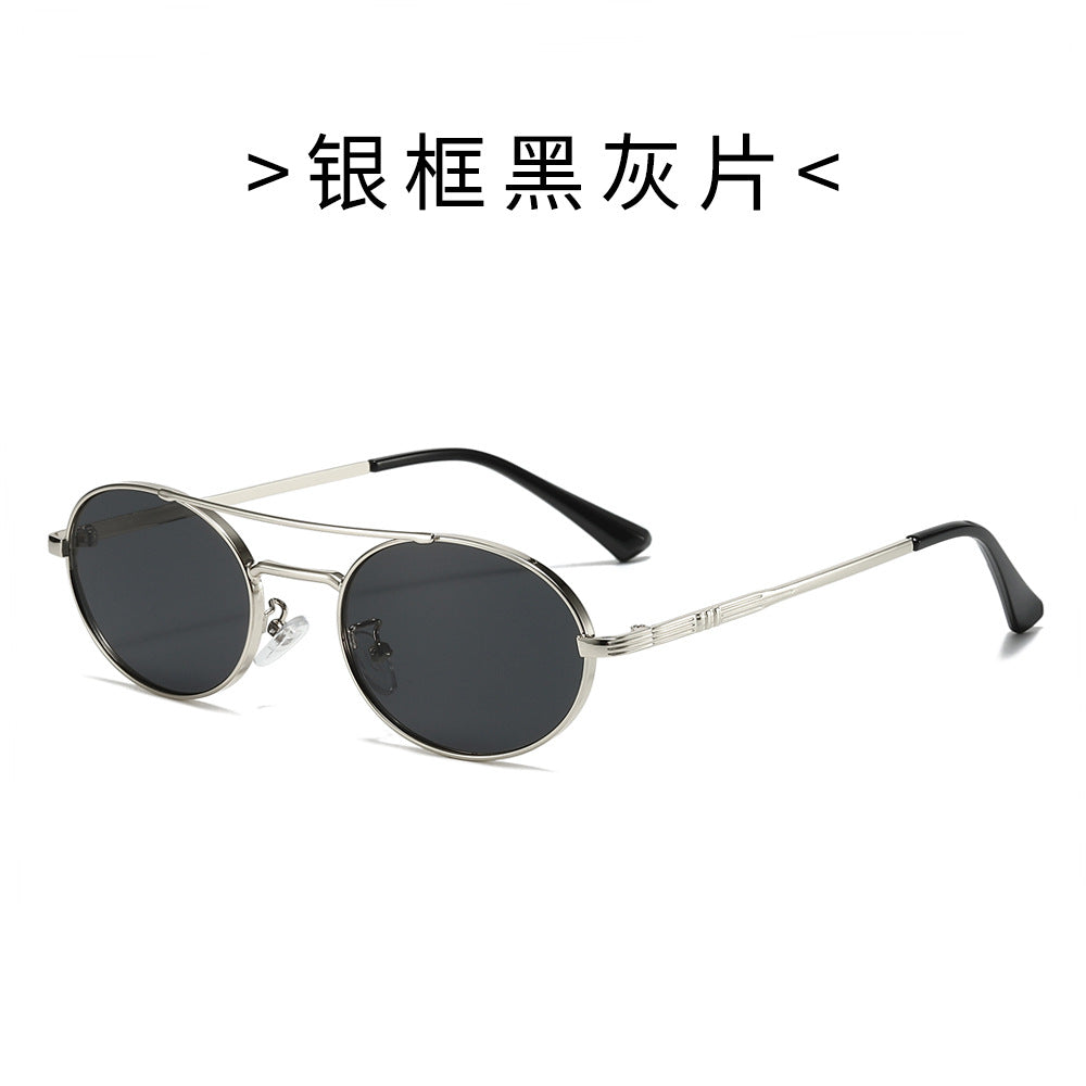 Damen Modische Oval-Sonnenbrille im minimalistischem Design Brehn