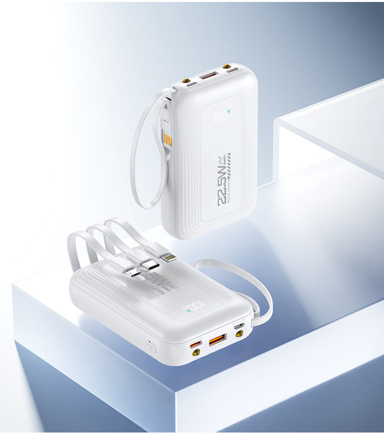 Tragbare Powerbank mit integrierten Schnellladeanschlüssen und digitaler Anzeige Brehn
