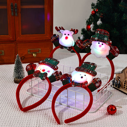 LED Leuchtender Weihnachts-Haarreifen mit Rentier-Motiv Brehn