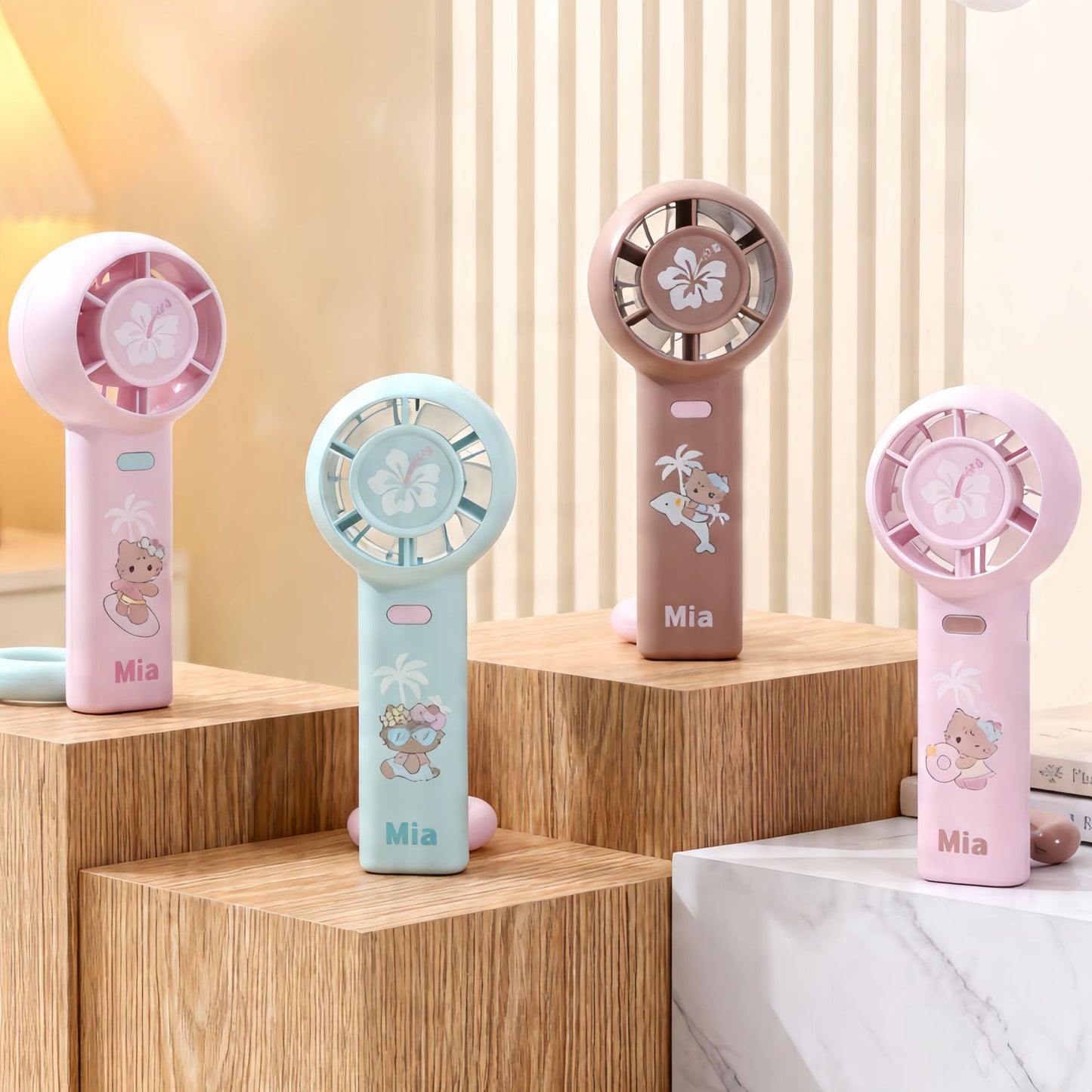 Damen Tragbarer USB Handventilator mit einzigartigem Tiermotiv Brehn