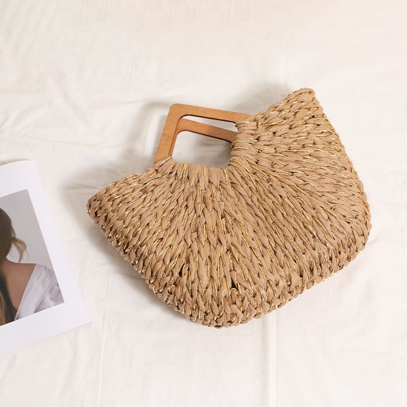 Handtasche Aus Nachhaltigem Geflochtenem Material mit Stilvollem Design Brehn