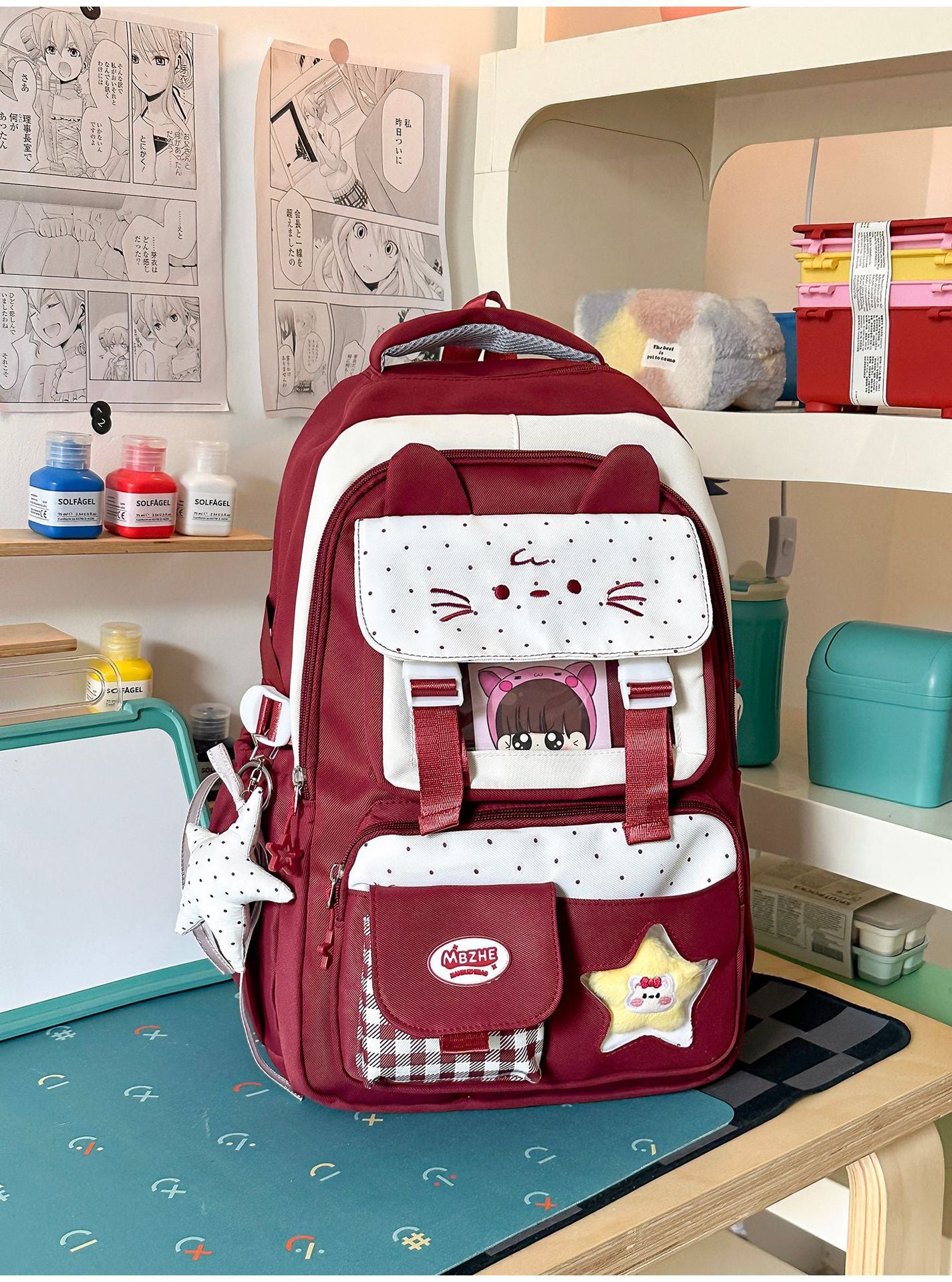 Niedlicher Charakter-Themen Mehrfach-Taschen Schulrucksack