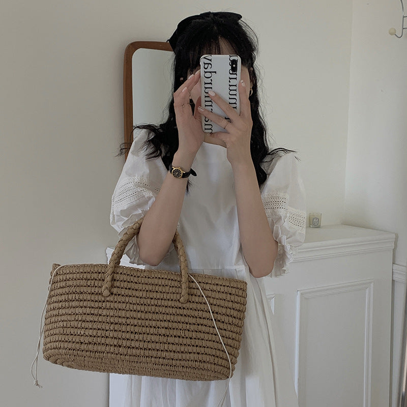 Damen Handtasche aus geflochtenem Naturmaterial Brehn
