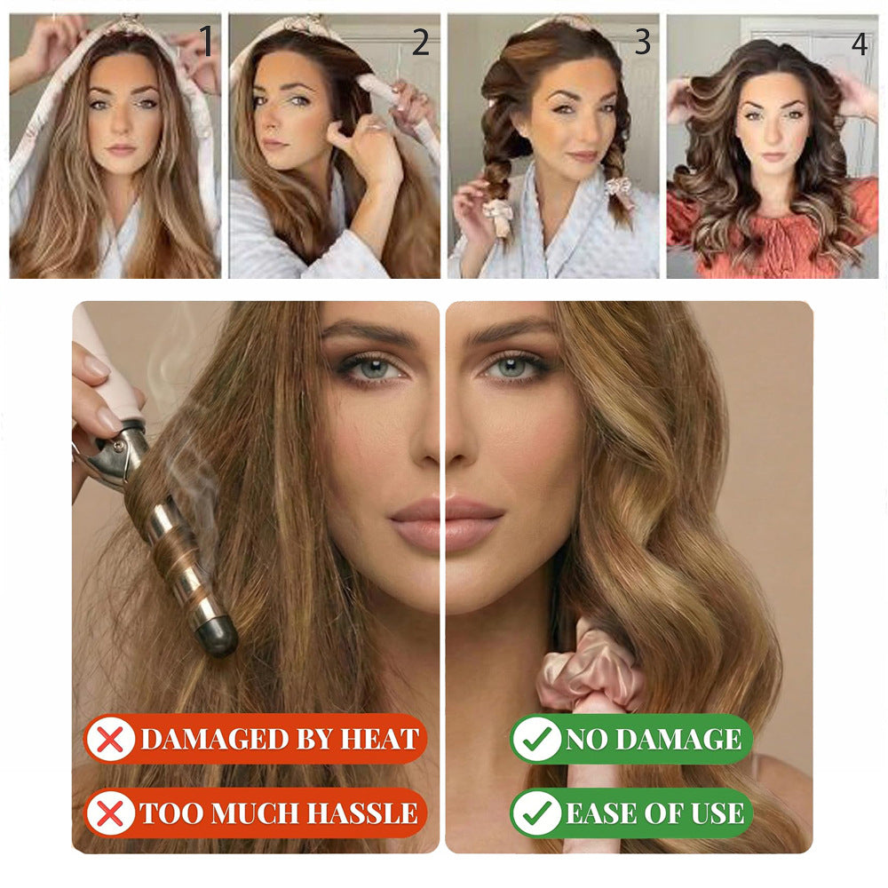 Hitzefreies Locken-Set mit Haarband und Zubehör
