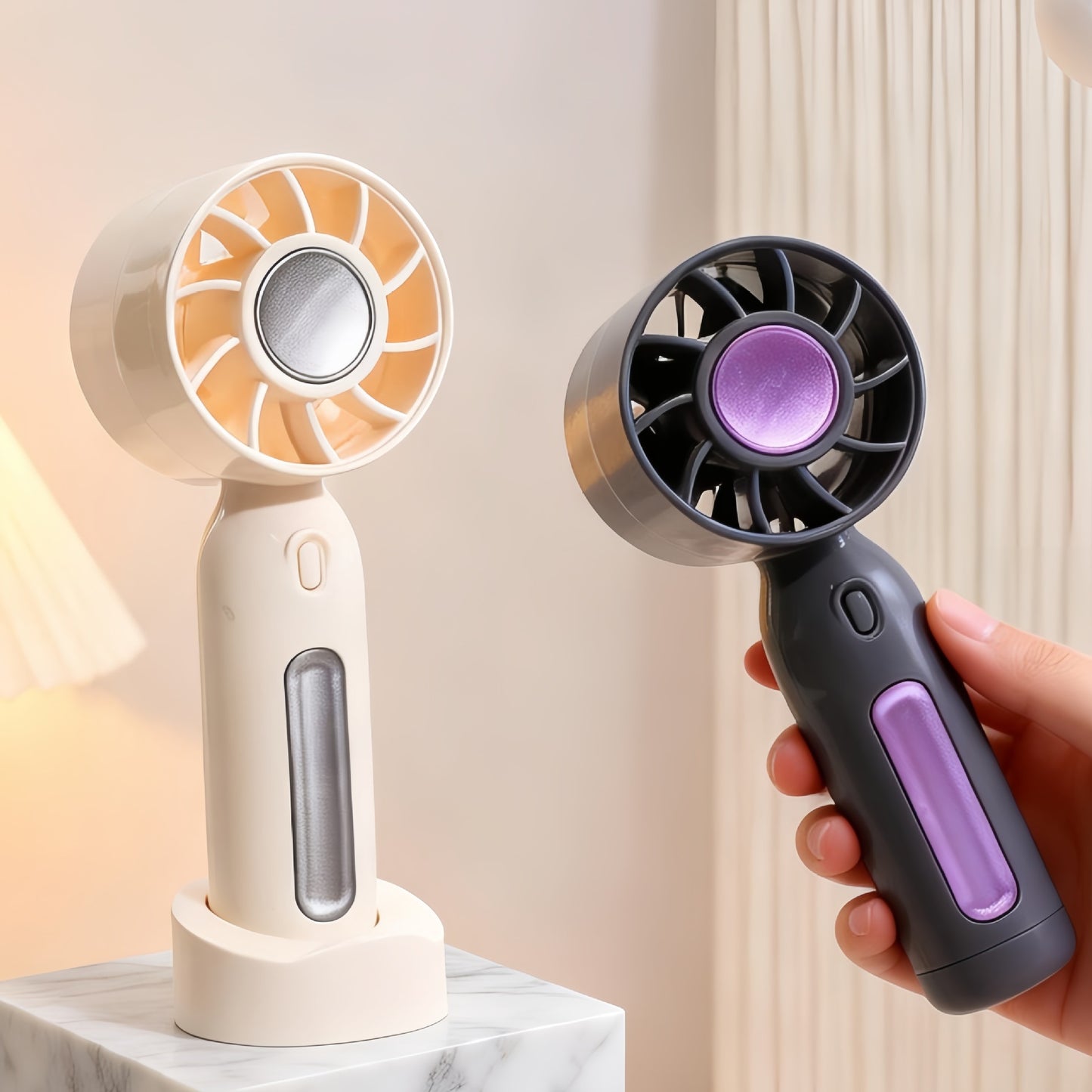 Damen Tragbarer Mini-Ventilator mit USB-Ladefunktion und flexibel einstellbarer Neigungsposition Brehn