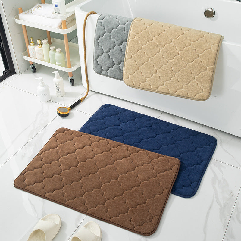 Weicher Plüsch-Memory-Foam-Badeteppich Brehn