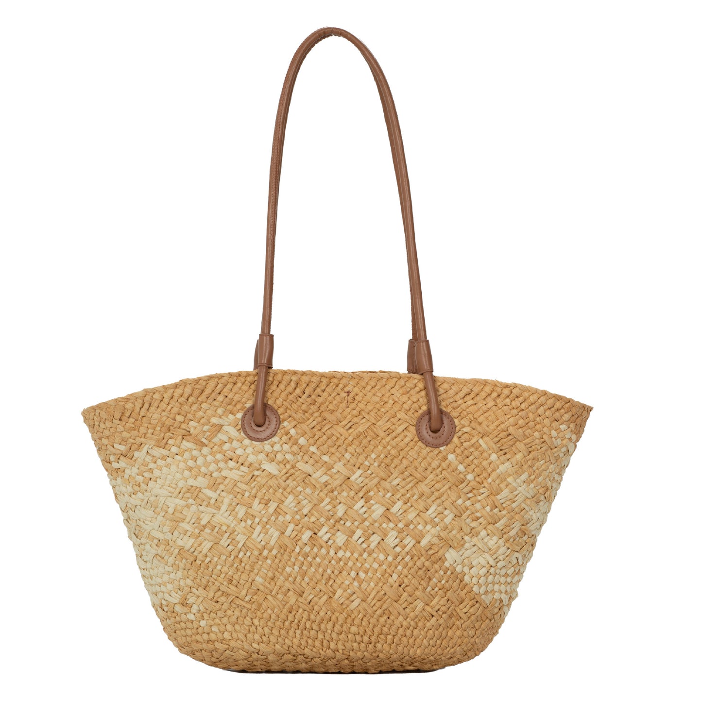 Elegante Handtasche Im Rattanstil mit Doppeltem Tragegriff Brehn