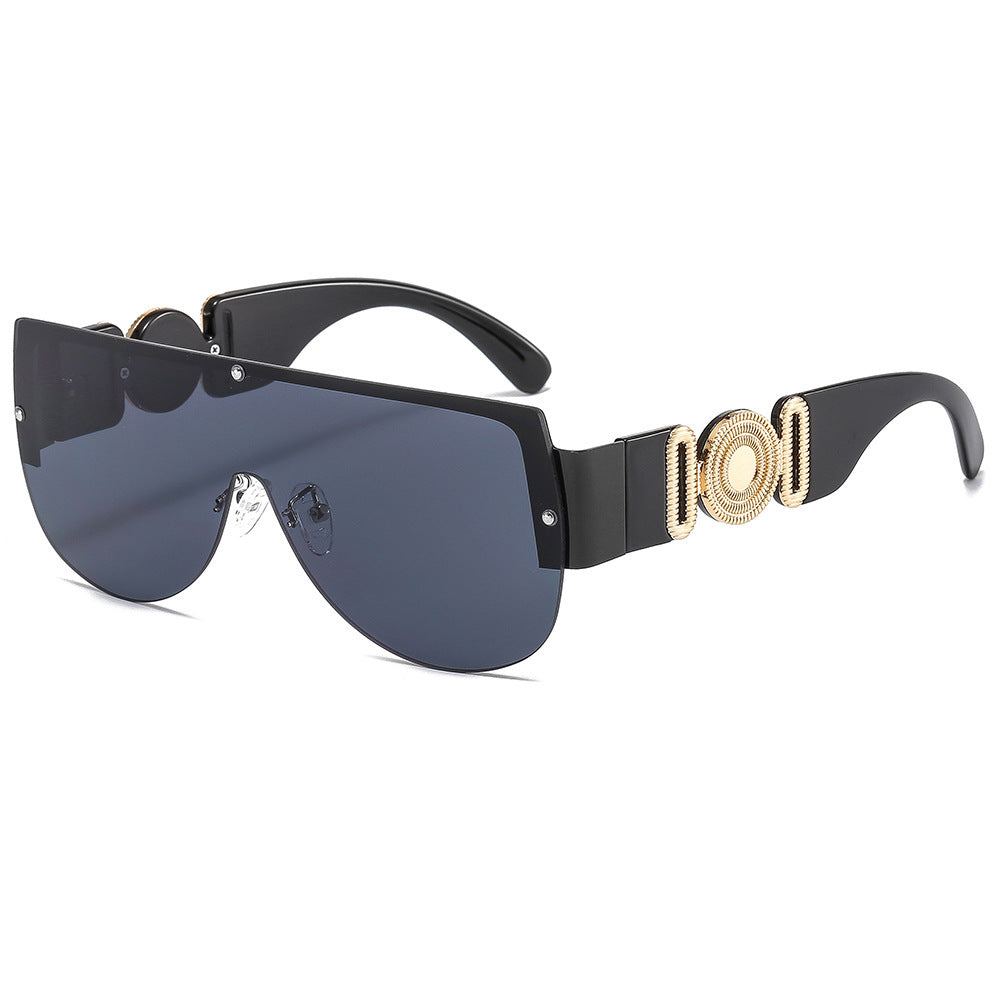 Damen oversized Sonnenbrille mit luxuriösem Goldakzent Brehn