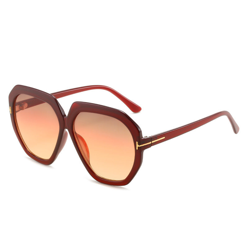 Modebewusste Übergroße Sechseckige Sonnenbrille Brehn