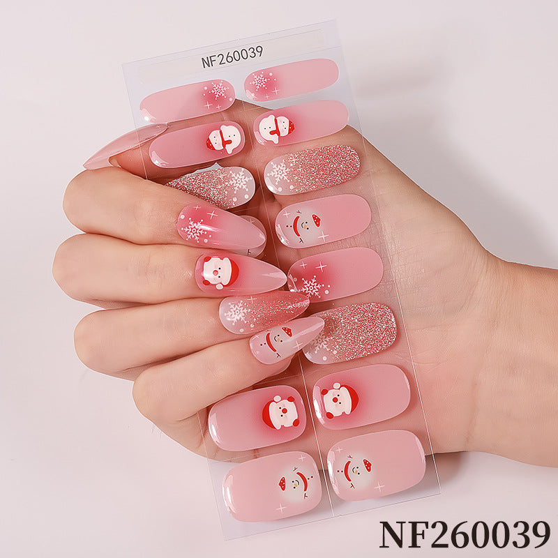 Festliche Weihnachts-Nagelkunst-Wickel