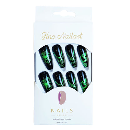 Halloween-Themen Stiletto Press-On Nail Art Brehn