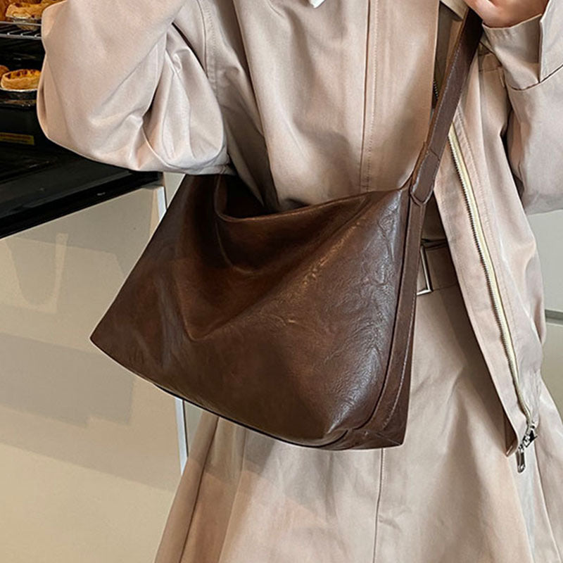 Lässige Leder-Tote-Bag
