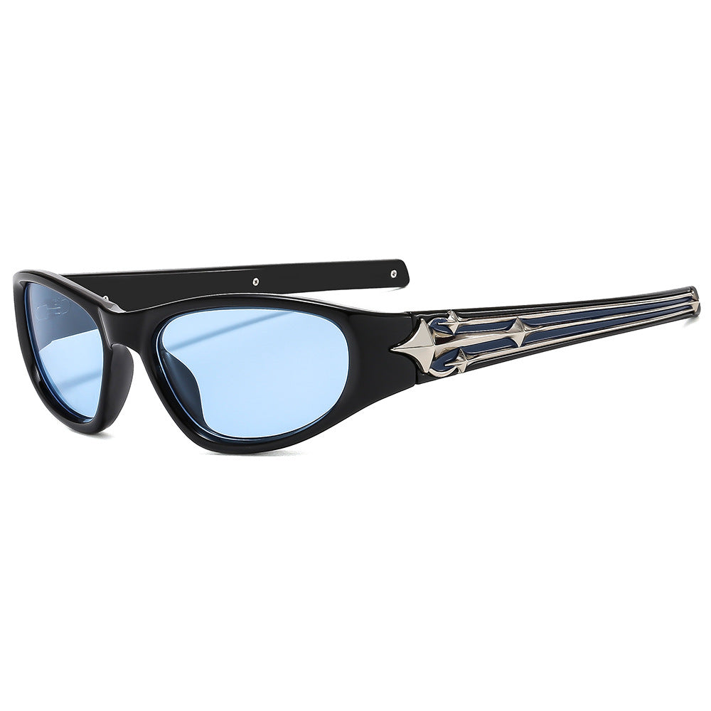 Damen stylische Sportsonnenbrille mit modischem Rahmen und UV-Schutz Brehn