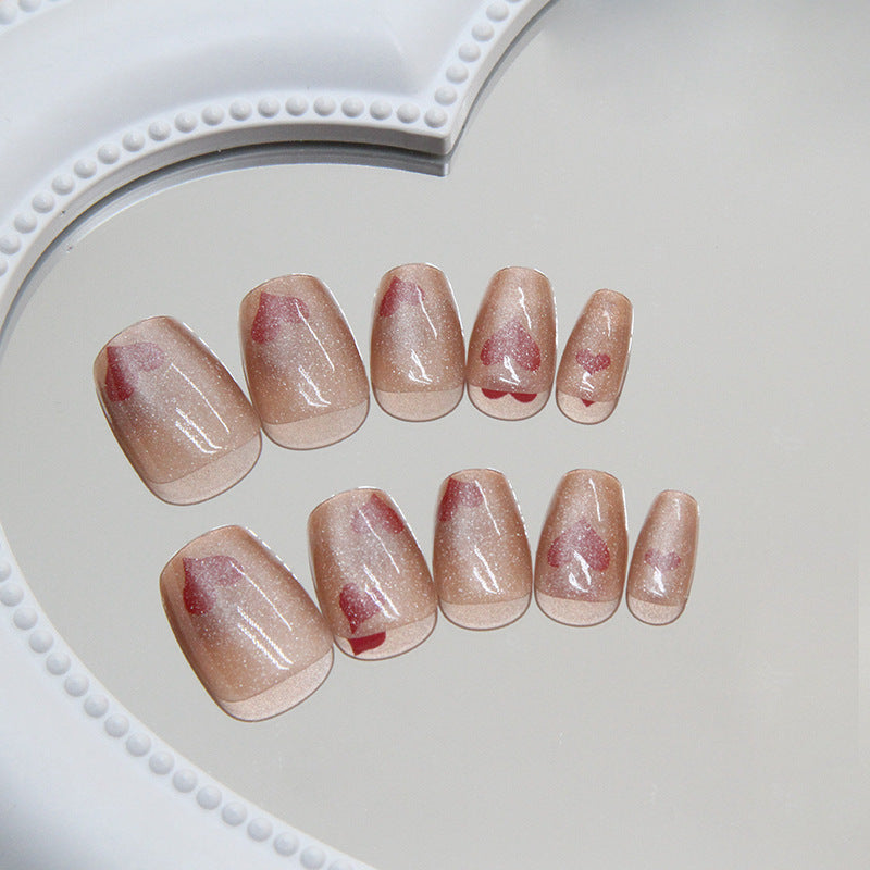 Herz-Themen Press-On Nageldesign Brehn