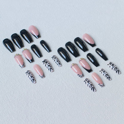 Trendige Tierdruck Nagelkunst Set