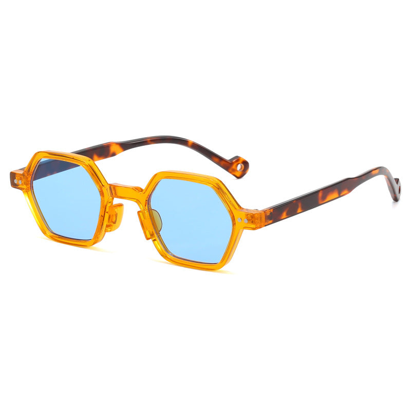 Damen Geometrische Sonnenbrille im modernen Hexagon-Design Brehn