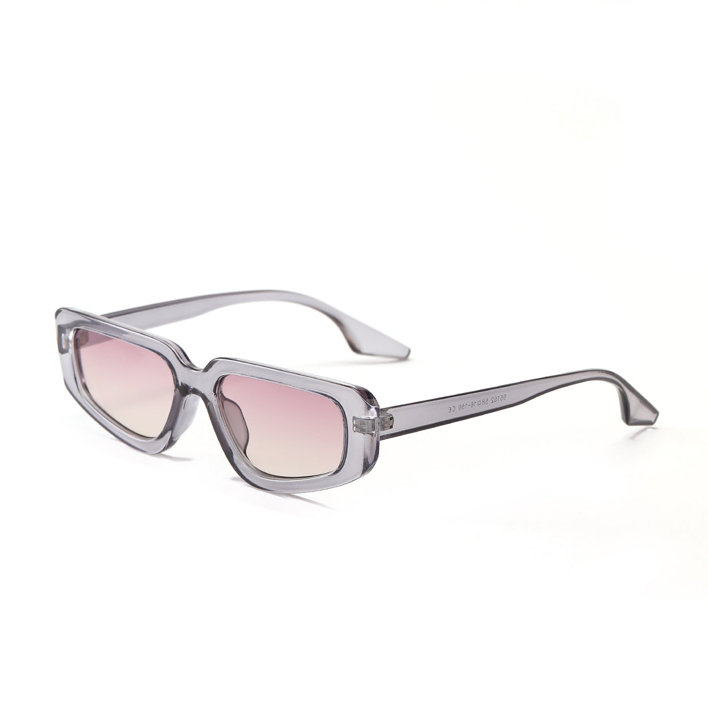 Damen modische quadratische Sonnenbrille mit modernem hochglänzendem Kunststoffrahmen Brehn
