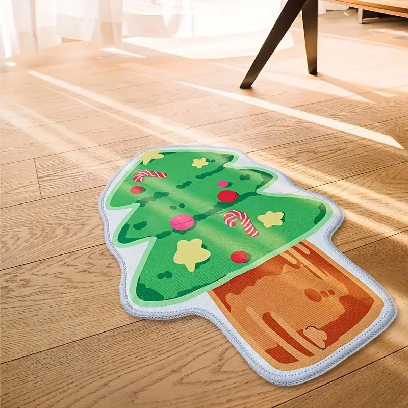 Weihnachtsbaumförmiger Teppich