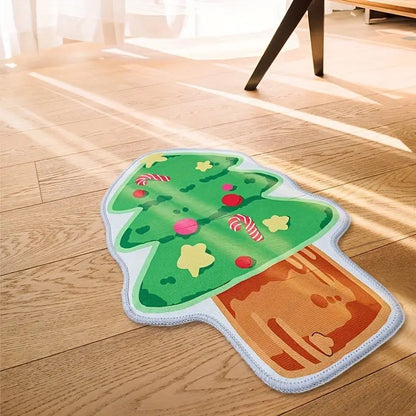 Weihnachtsbaumförmiger Teppich