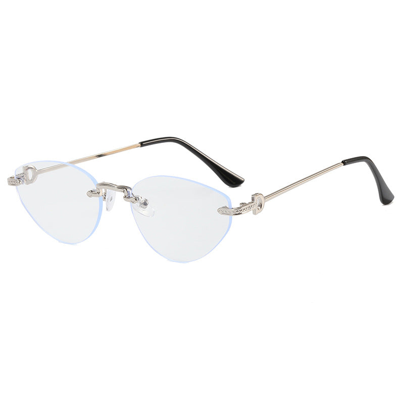 Damen Futuristische Halbrahmen Sonnenbrille Brehn