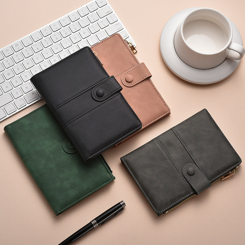 Premium Leder Reißverschluss Journal Organizer Brehn