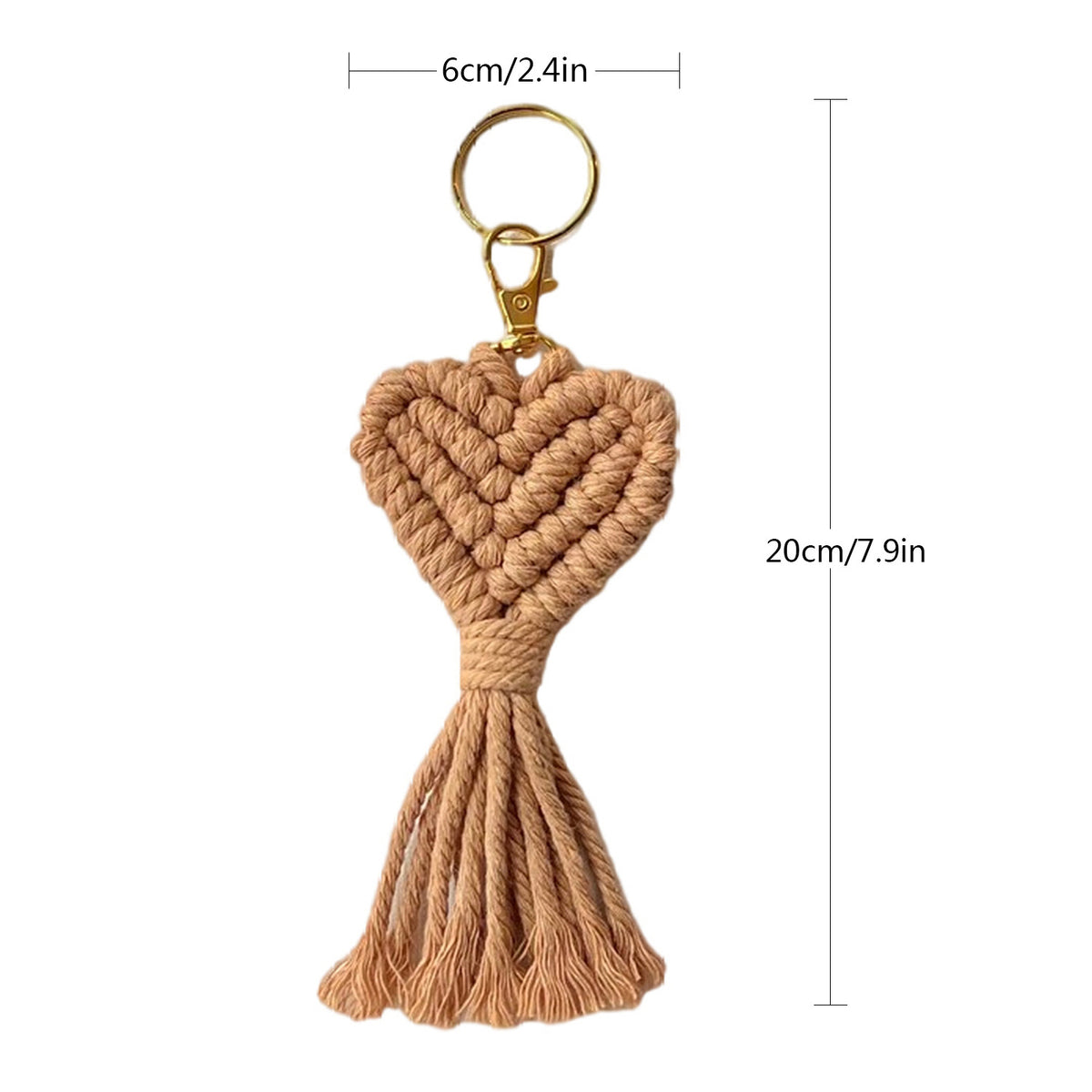 Macrame Herz Schlüsselbund Halter Brehn