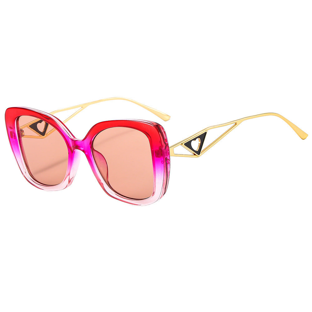 Damen modische Sonnenbrille mit auffälliger quadratischer Rahmenkonstruktion Brehn