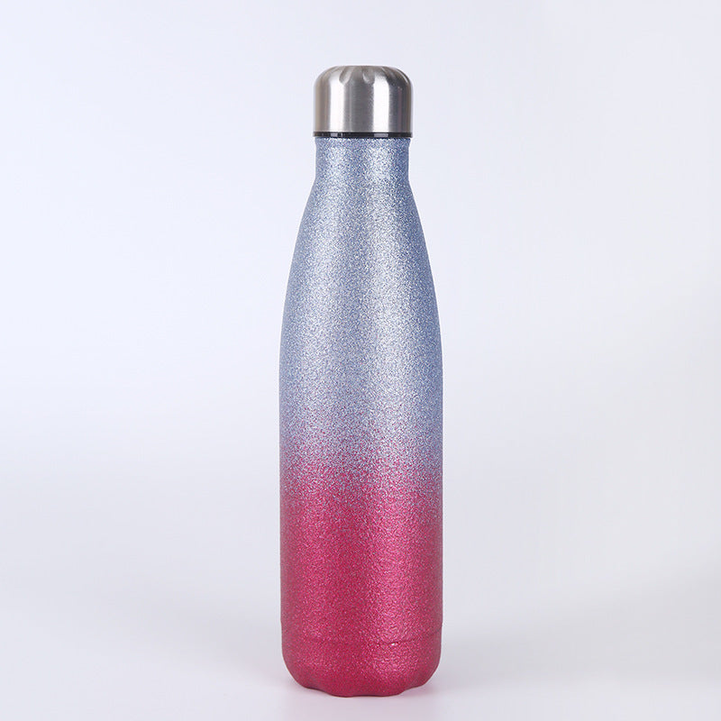 Damen Isolierte Wasserflasche mit eleganter Glitzeroberfläche Brehn