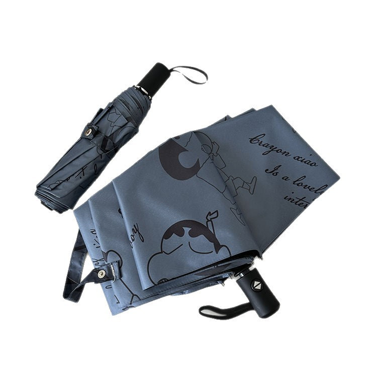 Damen Automatischer Regenschirm mit kreativem Comic-Design Brehn