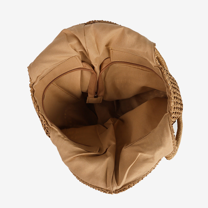 Damen Geflochtene Tragetasche mit weichem Innenfutter Brehn