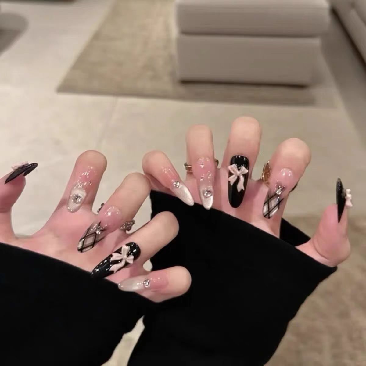 Niedliches Bären-Thema Press-On Nagelset Brehn