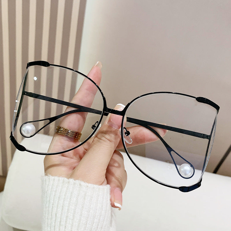 Damen modische Brille mit elegantem Perlendekor Brehn