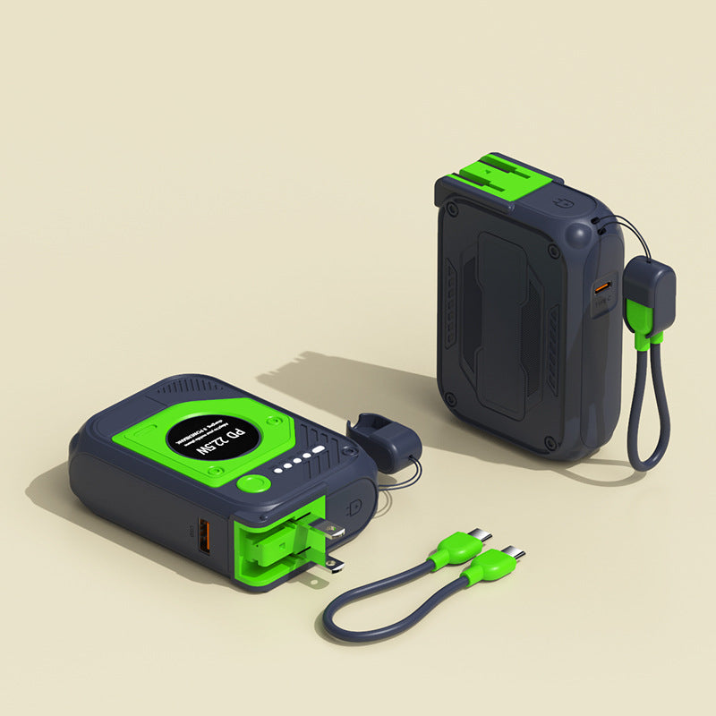 Tragbare Powerbank mit Multifunktionalem Integrierten Ladekabel Brehn