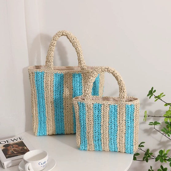 Damen Handgefertigte Strandtasche mit gestreiftem Design Brehn