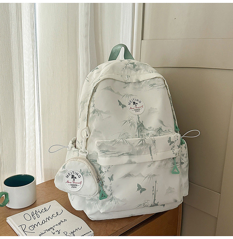 Künstlerischer Blumenmuster-Schulrucksack