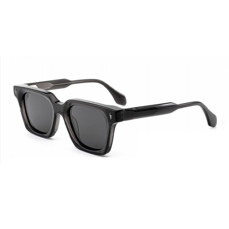 Damen klassische quadratische Sonnenbrille mit robustem Rahmen und UV-Schutz Brehn