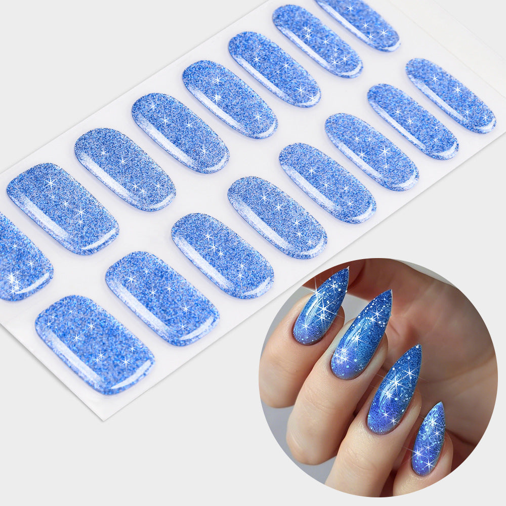 Glitzernde Gel-Nagel-Wraps