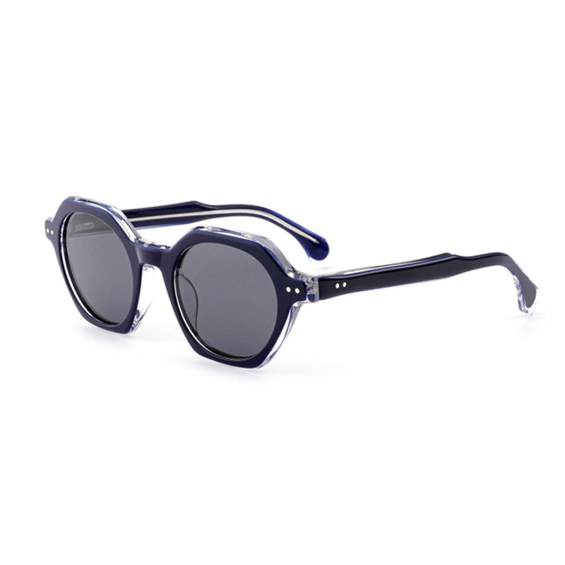 Damen Sonnenbrille im stilvollen, sechseckigen Design mit robustem Rahmen und UV-Schutz Brehn
