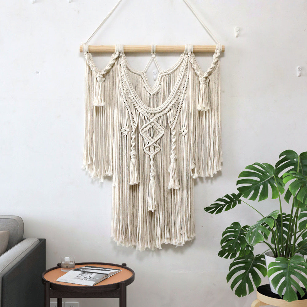 Macramé Wanddekoration mit kreativen Fransen