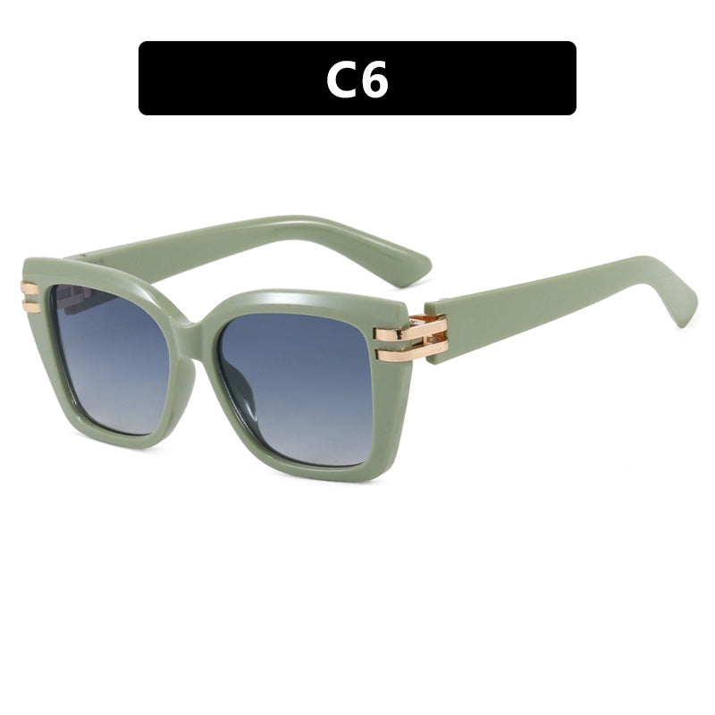 Damen stylish oversized Sonnenbrille mit luxuriösen Details Brehn