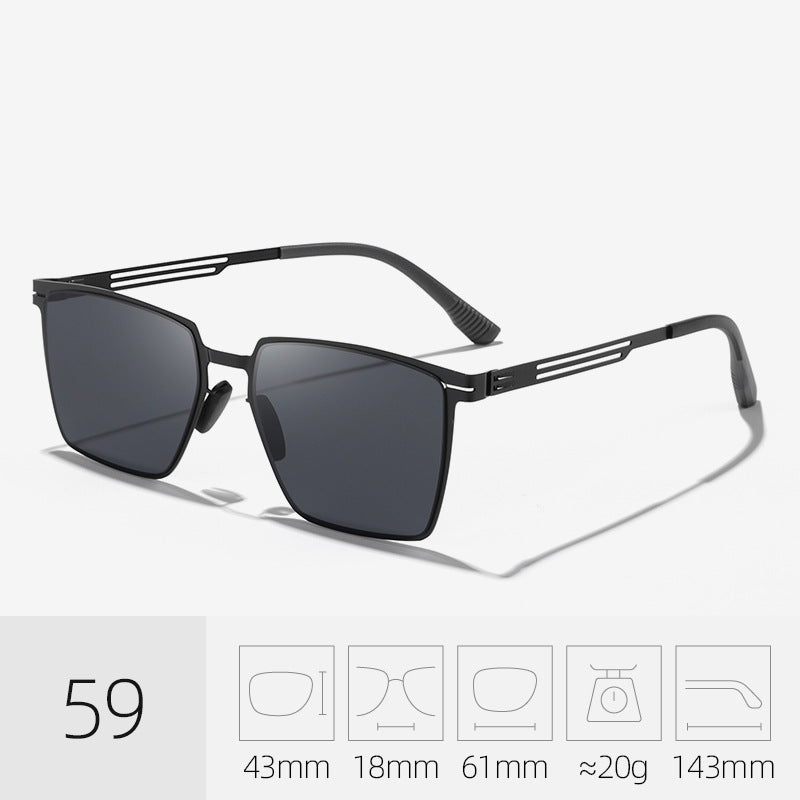 Stilvolle polarisierte quadratische Sonnenbrille Brehn