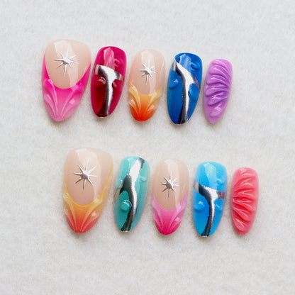 Kreatives Gel-Kunst Press-On Nagelset