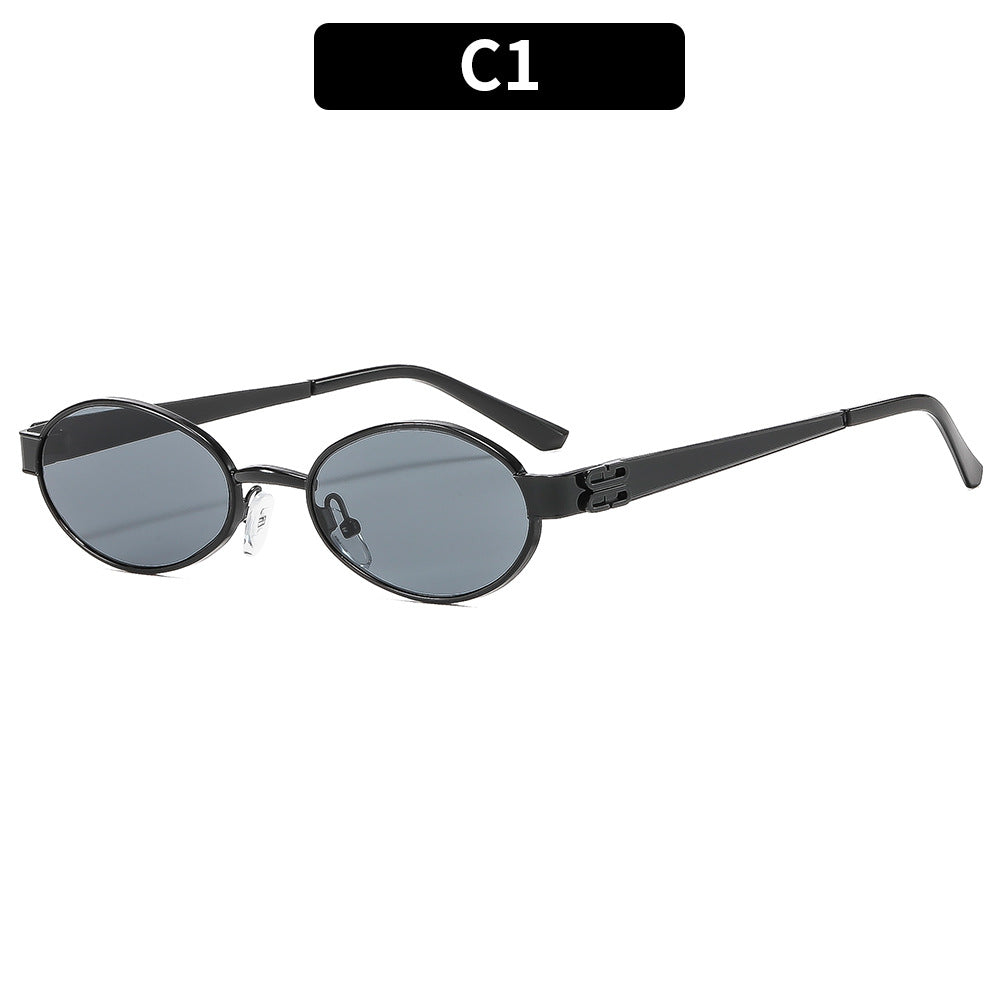 Avant-Garde Ovalrahmen Sonnenbrille