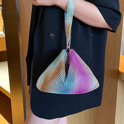 Pailletten Strass Schultertasche