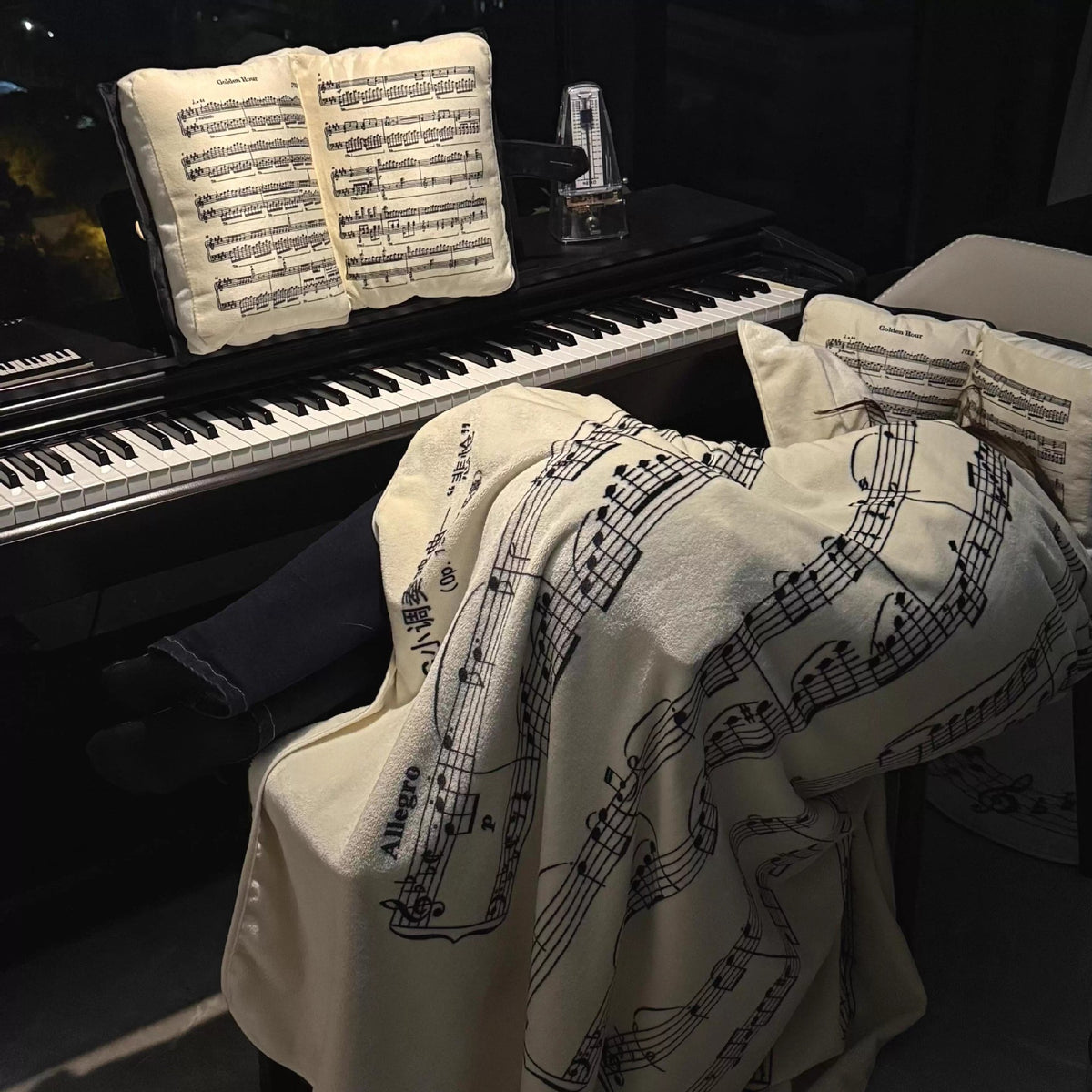 Gemütliche musikthemen fleece-decke