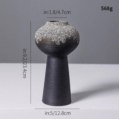 Dekorative strukturierte Keramikvase Brehn