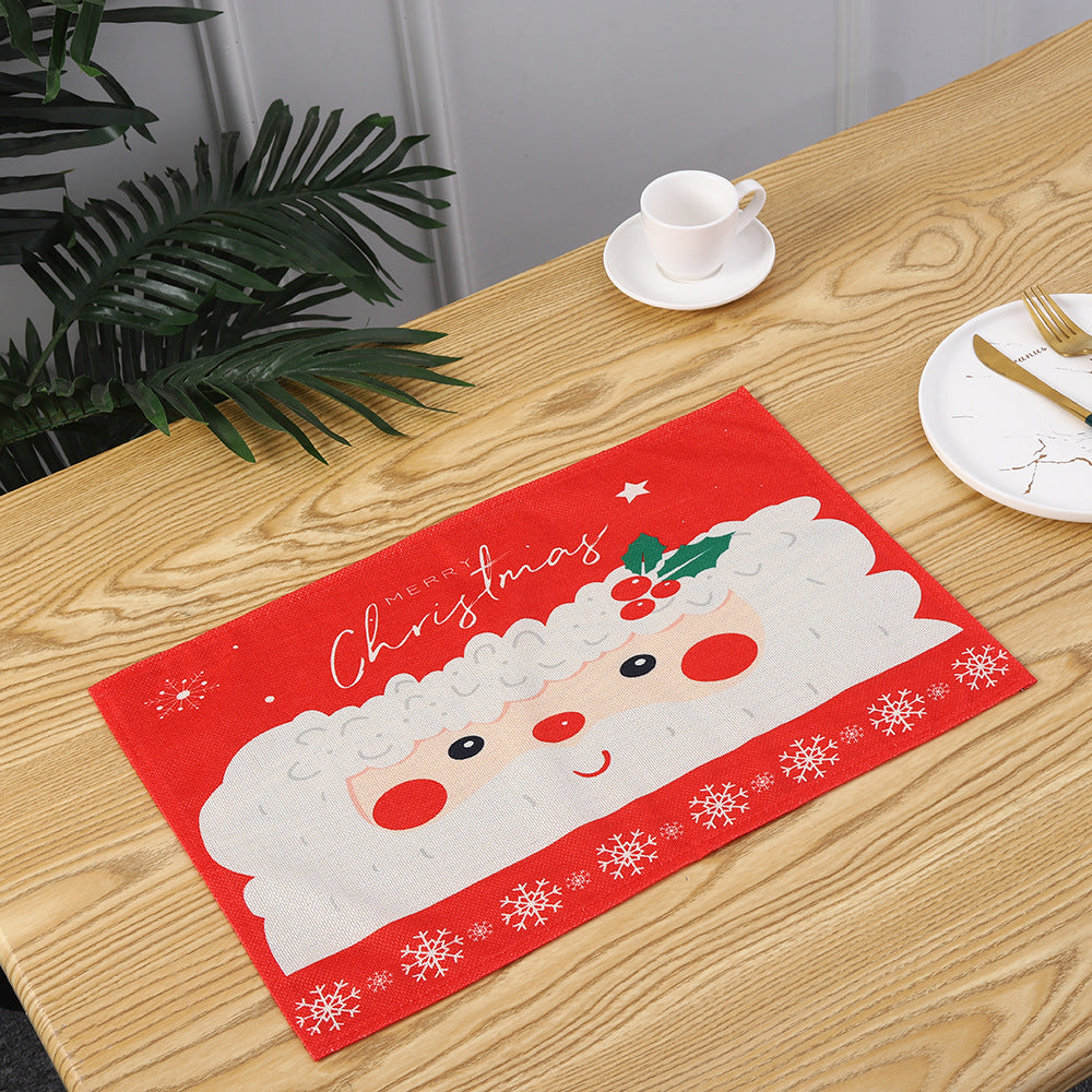 Weihnachtsplatzdeckchen mit festlichem Santa-Motiv Brehn